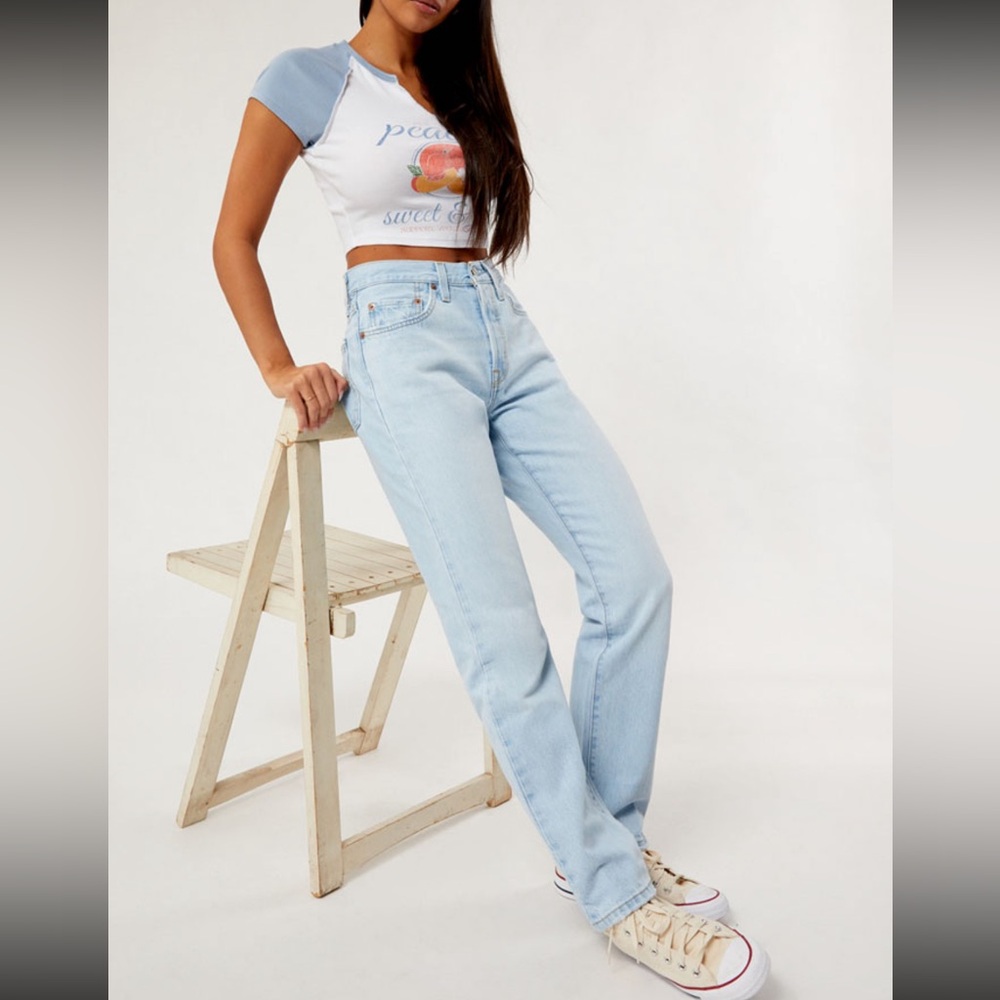 LEVI'S Ojai Light Indigo 501 Straight Leg Jeans